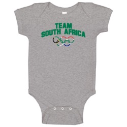 Team South Africa Winter Olympics Pyeongchang 2018 Baby One Piece Team South Africa Winter Olympics Pyeongchang 2018 Baby One Piece