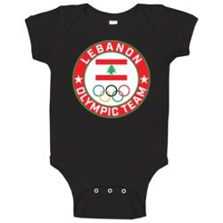 Lebanon Winter Olympic Team Pyeongchang 2018 Round Logo Baby One Piece Lebanon Winter Olympic Team Pyeongchang 2018 Round Logo Baby One Piece