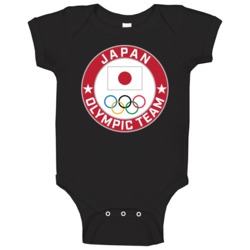 Japan Winter Olympic Team Pyeongchang 2018 Round Logo Baby One Piece Japan Winter Olympic Team Pyeongchang 2018 Round Logo Baby One Piece
