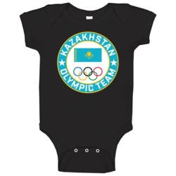 Kazakhstan Winter Olympic Team Pyeongchang 2018 Round Logo Baby One Pi Kazakhstan Winter Olympic Team Pyeongchang 2018 Round Logo Baby One Pi