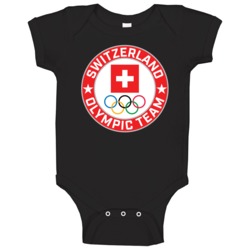 Switzerland Winter Olympic Team Pyeongchang 2018 Round Logo Baby One P Switzerland Winter Olympic Team Pyeongchang 2018 Round Logo Baby One P