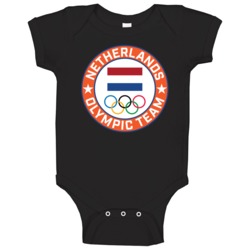 Netherlands Winter Olympic Team Pyeongchang 2018 Round Logo Baby One P Netherlands Winter Olympic Team Pyeongchang 2018 Round Logo Baby One P