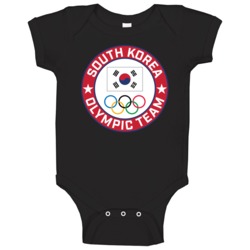 South Korea Winter Olympic Team Pyeongchang 2018 Round Logo Baby One P South Korea Winter Olympic Team Pyeongchang 2018 Round Logo Baby One P