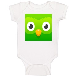 Duolingo Language Translator Study Learning App Icon Logo Baby One Pie