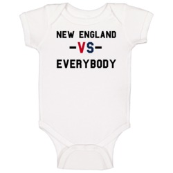 New England Vs Everybody Football Team Colours Baby One Piece New England Vs Everybody Football Team Colours Baby One Piece