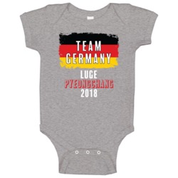 Team Germany Luge Pyeongchang 2018 Olympic Baby One Piece Team Germany Luge Pyeongchang 2018 Olympic Baby One Piece