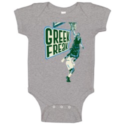 Greek Freak Giannis Antetokounmpo Milwaukee Basketball Baby One Piece Greek Freak Giannis Antetokounmpo Milwaukee Basketball Baby One Piece