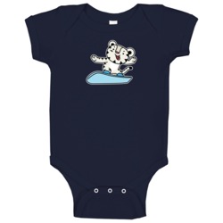 Snowboarding Soohorang Pyeongchang 2018 Olympic Mascot Baby One Piece Snowboarding Soohorang Pyeongchang 2018 Olympic Mascot Baby One Piece