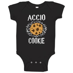 Accio Cookie Movie Inspired Food Lovers Baby One Piece Accio Cookie Movie Inspired Food Lovers Baby One Piece