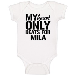 My Heart Only Beats For Mila Lover Baby One Piece My Heart Only Beats For Mila Lover Baby One Piece