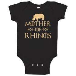 Mother Of Rhinos Rhinoceros Got Parody Baby One Piece Mother Of Rhinos Rhinoceros Got Parody Baby One Piece
