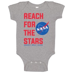Nasa Reach For The Stars Fan Baby One Piece Nasa Reach For The Stars Fan Baby One Piece