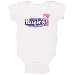 Rosie's Bar And Grill Burger Food Fan Baby One Piece Rosie's Bar And Grill Burger Food Fan Baby One Piece