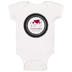 Zinburger Wine And Burger Bar Food Fan Baby One Piece Zinburger Wine And Burger Bar Food Fan Baby One Piece