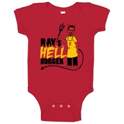 Ray's Hell Burger Food Fan Baby One Piece Ray's Hell Burger Food Fan Baby One Piece