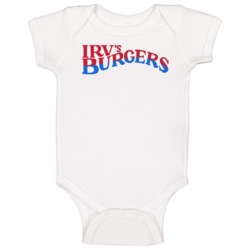 Irv's Burgers Food Fan Baby One Piece Irv's Burgers Food Fan Baby One Piece