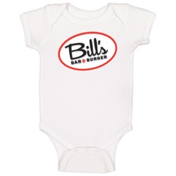 Bill's Bar And Burger Food Fan Baby One Piece Bill's Bar And Burger Food Fan Baby One Piece