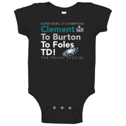 Super Bowl Clement Burton Foles Philly Football Champs Baby One Piece Super Bowl Clement Burton Foles Philly Football Champs Baby One Piece