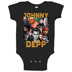 Johnny Depp Movies Mashup Hollywood Actor Fan Baby One Piece