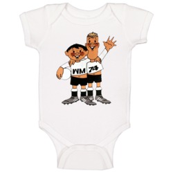 Tip And Tap West Germany 1974 World Cup Mascot Fan Baby One Piece