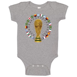 France World Cup 1930 To 2018 Winners Champions Trophy Fan Baby One Pi