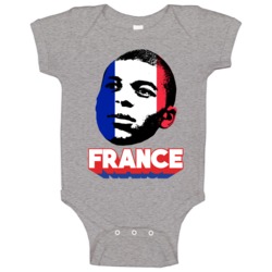 Kylian Mbappe France Big Head Fifa World Cup Fan Baby One Piece Kylian Mbappe France Big Head Fifa World Cup Fan Baby One Piece