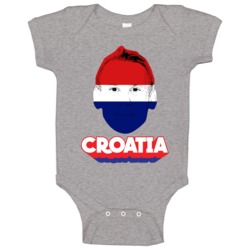 Domagoj Vida Croatia Flag Big Head Fifa World Cup Fan Baby One Piece Domagoj Vida Croatia Flag Big Head Fifa World Cup Fan Baby One Piece