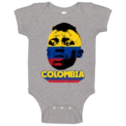 Davinson Sanchez Colombia Flag Big Head Fifa World Cup Fan Baby One Pi Davinson Sanchez Colombia Flag Big Head Fifa World Cup Fan Baby One Pi