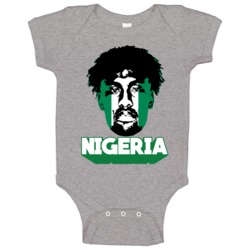 Alex Iwobi Nigeria Flag Head Fifa World Cup Fan Baby One Piece Alex Iwobi Nigeria Flag Head Fifa World Cup Fan Baby One Piece