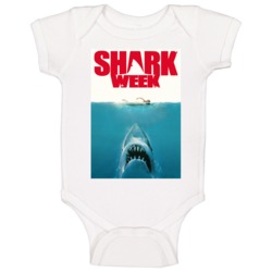 Shark Week Jaws Parody Mashup Poster Trending Tv Show Fan Baby One Pie