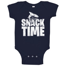 Snack Time Shark Week Funny Cute Tv Fan Baby One Piece Snack Time Shark Week Funny Cute Tv Fan Baby One Piece