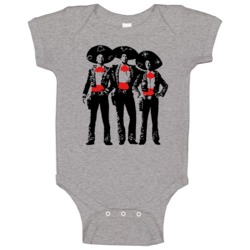 The Three Amigos Silhoutte Cut Out Fan Baby One Piece The Three Amigos Silhoutte Cut Out Fan Baby One Piece