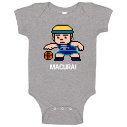 J P Macura Tecmo Player Charlotte Basketball Fan Baby One Piece