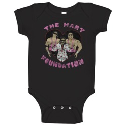 Vintage Distressed The Hart Foundation Anvil Rip Fan Baby One Piece Vintage Distressed The Hart Foundation Anvil Rip Fan Baby One Piece