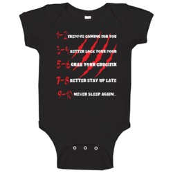 Freddy Krueger Halloween 1-10 Poem Funny Halloween Baby One Piece Freddy Krueger Halloween 1-10 Poem Funny Halloween Baby One Piece