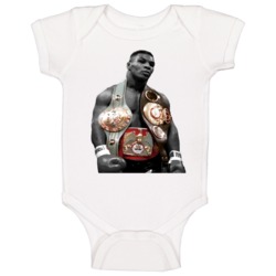 Mike Tyson Three Belts Greatest Fighter Cool Fan Baby One Piece Mike Tyson Three Belts Greatest Fighter Cool Fan Baby One Piece