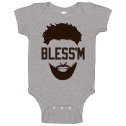 Bless'm Cleveland Jarvis Landry Face Football Player Fan Baby One Piec Bless'm Cleveland Jarvis Landry Face Football Player Fan Baby One Piec