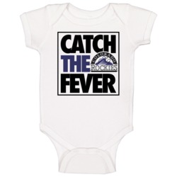 Catch The Fever Colorado Baseball Fan Baby One Piece Catch The Fever Colorado Baseball Fan Baby One Piece