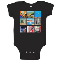 David Hockney Art Paintings Trendy Artsy Baby One Piece David Hockney Art Paintings Trendy Artsy Baby One Piece