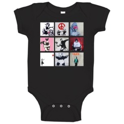 Banksy Art Paintings Trendy Artsy Baby One Piece Banksy Art Paintings Trendy Artsy Baby One Piece