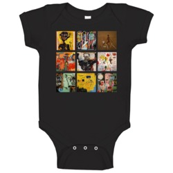 Jean Michel Basquiat Art Paintings Trendy Artsy Baby One Piece Jean Michel Basquiat Art Paintings Trendy Artsy Baby One Piece