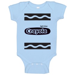 Crayola Light Blue Crayon Halloween Costume Cute Funny Baby One Piece Crayola Light Blue Crayon Halloween Costume Cute Funny Baby One Piece