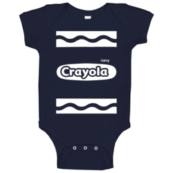Crayola Navy Crayon Halloween Costume Cute Funny Baby One Piece Crayola Navy Crayon Halloween Costume Cute Funny Baby One Piece