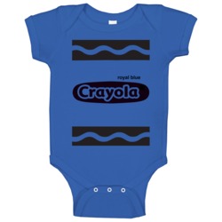 Crayola Royal Blue Crayon Halloween Costume Cute Funny Baby One Piece Crayola Royal Blue Crayon Halloween Costume Cute Funny Baby One Piece