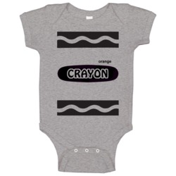 Orange Crayon Halloween Costume Cute Funny Baby One Piece Orange Crayon Halloween Costume Cute Funny Baby One Piece