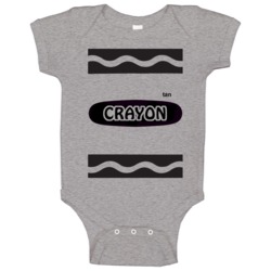 Tan Crayon Halloween Costume Cute Funny Baby One Piece Tan Crayon Halloween Costume Cute Funny Baby One Piece