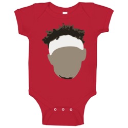 Patrick Mahomes Quarterback Illustration Big Head Fan Baby One Piece Patrick Mahomes Quarterback Illustration Big Head Fan Baby One Piece