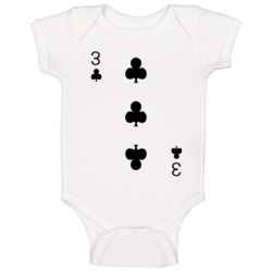 Three Of Clubs Playing Card Halloween Costume Baby One Piece Three Of Clubs Playing Card Halloween Costume Baby One Piece