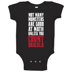 Monster Math Count Dracula Halloween Pun Funny Baby One Piece Monster Math Count Dracula Halloween Pun Funny Baby One Piece