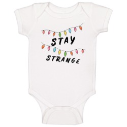 Stranger Things Stay Strange Lights Tv Show Baby One Piece Stranger Things Stay Strange Lights Tv Show Baby One Piece